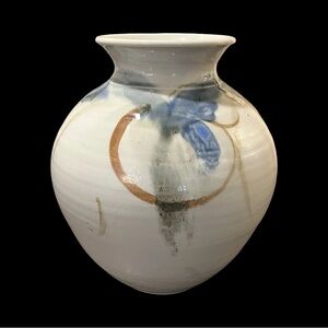 Diane Heart Pottery Vase Signed